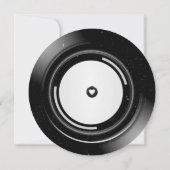 ヴィンテージ Vinyl Record Save The Date ラウンド シンプル 招待状 (裏面)