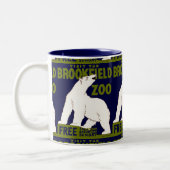 ヴィンテージ「Visit the Brookfield Zoo」 Polar Bear WPA ツートーンマグカップ (左)