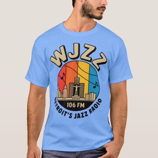 ヴィンテージ WJZZ 106 FM デトロイト ジャズ Tシャツ (正面)