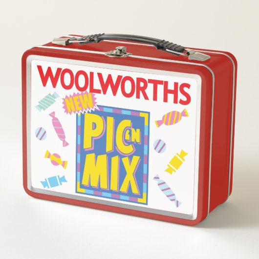 ヴィンテージ- Woolworths Pic nの組合せ-お弁当箱 メタルランチボックス (正面)