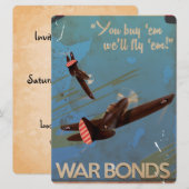 ヴィンテージ WW2 クラシック トラベル ポスター 招待状 (正面/裏面)