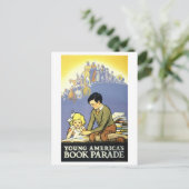 ヴィンテージ「Young America's Book Parade」ポスター ポストカード (スタンド正面)