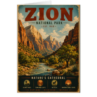ヴィンテージ Zion National Park 風景画 T