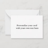 ヴィンテージA友人は4枚葉のクローバー文字 ノートカード (裏面)