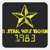 ヴィンテージA星は1983生まれ年の黄星だった スクエアシール (正面)