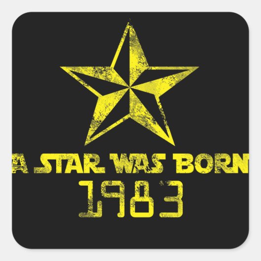ヴィンテージA星は1983生まれ年の黄星だった スクエアシール (正面)