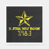 ヴィンテージA星は1983生まれ年の黄星だった スタンダードランチョンナプキン (正面)