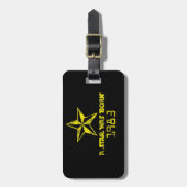 ヴィンテージA星は1983生まれ年の黄星だった ラゲッジタグ (正面縦)