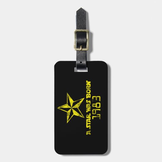 ヴィンテージA星は1983生まれ年の黄星だった ラゲッジタグ (正面縦)