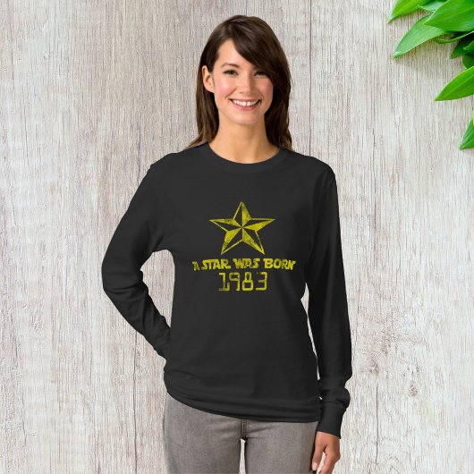 ヴィンテージA星は1983生まれ年の黄星だった Tシャツ