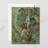 ヴィンテージA.ダンカンが人魚を運ぶ ポストカード (正面/裏面)