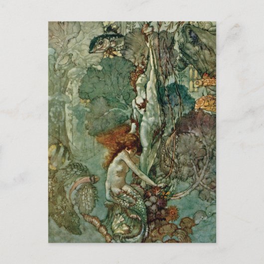 ヴィンテージA.ダンカンが人魚を運ぶ ポストカード (正面)