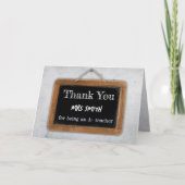 ヴィンテージA +先生ユニークチョークボードスクール サンキューカード (正面)