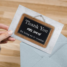 ヴィンテージA +先生ユニークチョークボードスクール サンキューカード