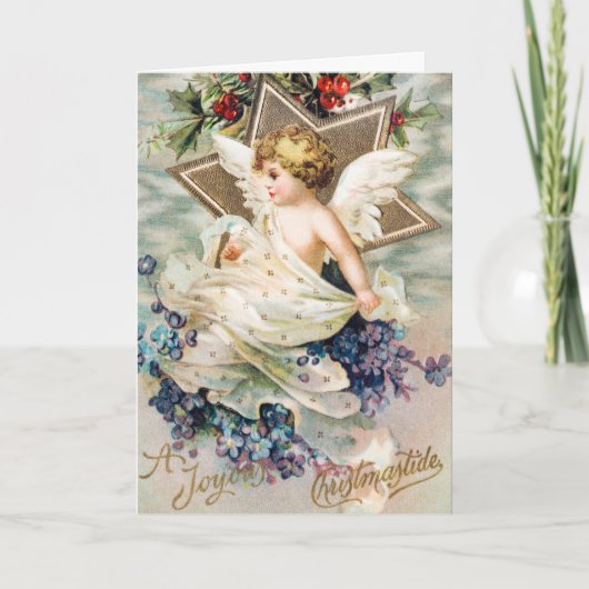 ヴィンテージA Joyous Christmastide (1908)絵画の シーズンカード (正面)