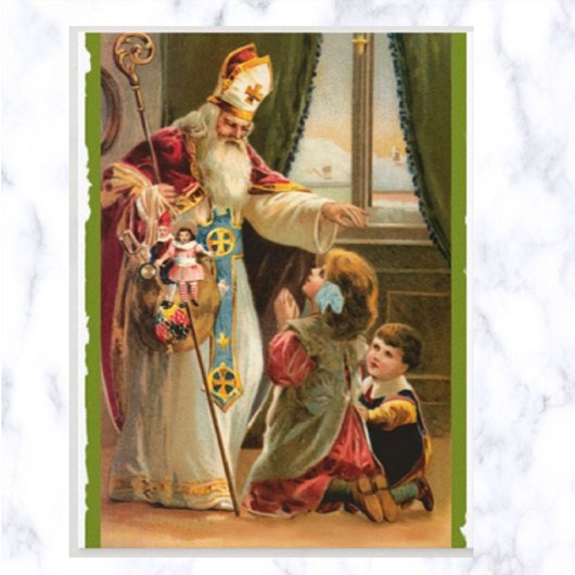 ヴィンテージA Visit From St Nick ポストカード