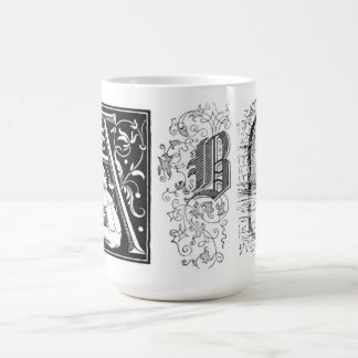 ヴィンテージABCドロップキャップレタリングタイポグラフィ コーヒーマグカップ