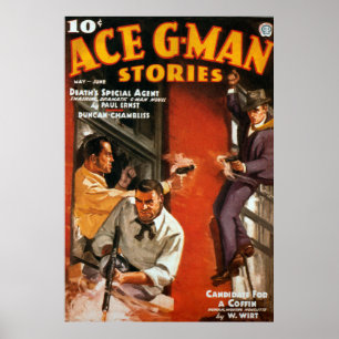 ヴィンテージAce G-Man Pulp誌カバー ポスター