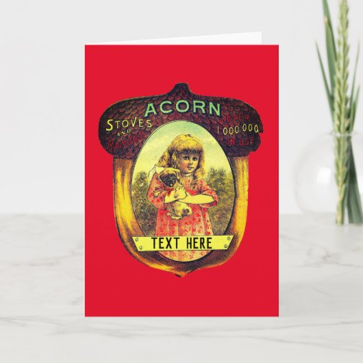 ヴィンテージACORNストーブ広告かわいい素朴 カード (正面)