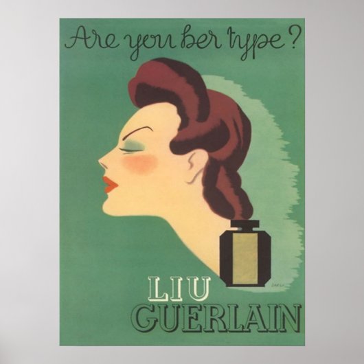 ヴィンテージAd Liu Perfume by Guerlain 1930s ポスター (正面)