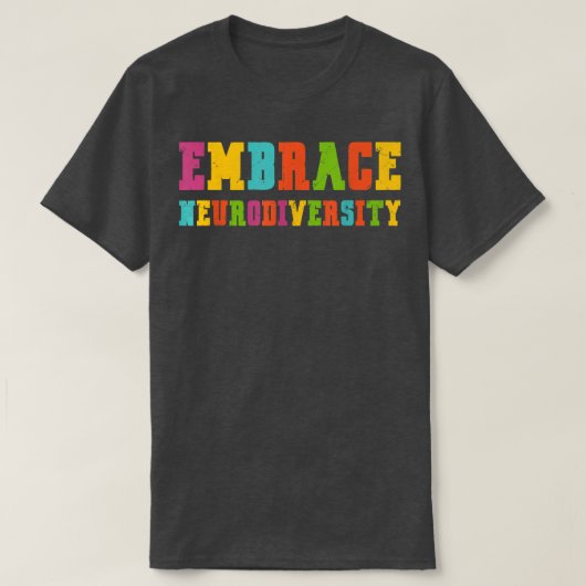 ヴィンテージADHD自閉症ASD抱擁ニューロダイバーシティ Tシャツ (デザイン正面)