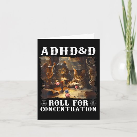 ヴィンテージAdhd&転が集中Ga用おもしろいD カード (正面)