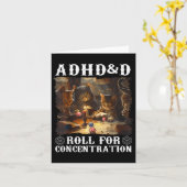 ヴィンテージAdhd&転が集中Ga用おもしろいD カード (黄色い花)
