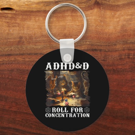 ヴィンテージAdhd&amp;転が集中Ga用おもしろいD キーホルダー (正面)