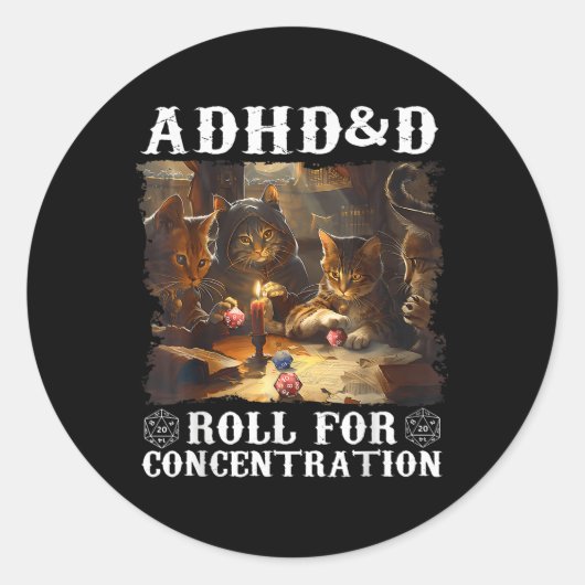 ヴィンテージAdhd&転が集中Ga用おもしろいD ラウンドシール (正面)