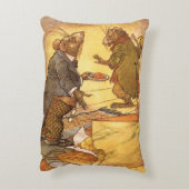 ヴィンテージAeop's Fable, Country Mouse, City Mouse アクセントクッション (裏面(縦))