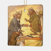 ヴィンテージAeop's Fable, Country Mouse, City Mouse セラミックオーナメント (左)