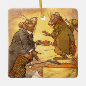 ヴィンテージAeop's Fable, Country Mouse, City Mouse セラミックオーナメント (正面)