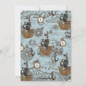 ヴィンテージAhoy It's a Boy Pirate Baby Shower Map 招待状 (裏面)