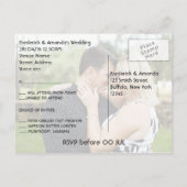 ヴィンテージAirmailウェディングRSVPと写真 インビテーションポストカード (裏面)