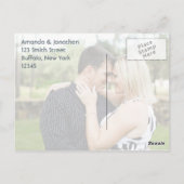 ヴィンテージAirmail結婚の感謝状と写真 ポストカード (裏面)