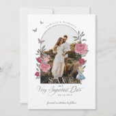 ヴィンテージAlice In Wonderland重要な日付写真 セーブザデート (正面)