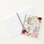 ヴィンテージAlice In Wonderland Decompageコラージュ注 ノートブック (内部)