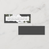 ヴィンテージAnemone結婚のWebサイトRSVPカード スキニー名刺 (正面/裏面)