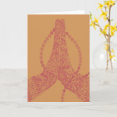 ヴィンテージAnjali Mudra Mehndi Notecard -中ブランク カード (黄色い花)