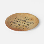 ヴィンテージAny Age誕生日🎈デザイン ペーパープレート (アングル)