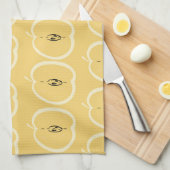 ヴィンテージAppleパターン：壁紙デザイン。 キッチンタオル (四つ折り)