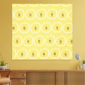 ヴィンテージAppleパターン：壁紙デザイン。 キャンバスプリント (インサイチュ (リビング))