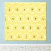 ヴィンテージAppleパターン：壁紙デザイン。 キャンバスプリント (インサイチュ (ウッドフロア))