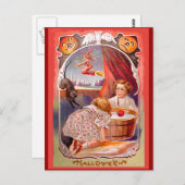 ヴィンテージApple Bobbing Art Cardsとはがき ポストカード (正面/裏面)