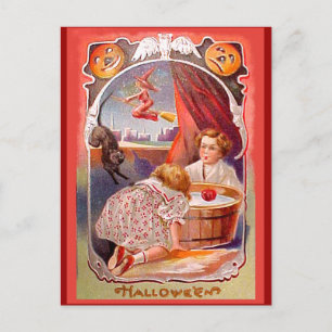 ヴィンテージApple Bobbing Art Cardsとはがき ポストカード