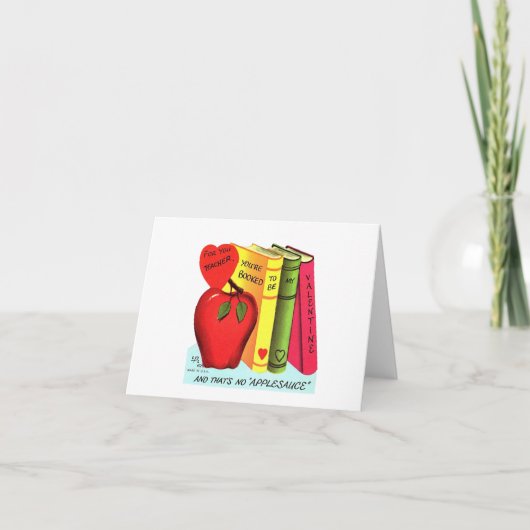 ヴィンテージApple for先生バレンタイン カード (正面)