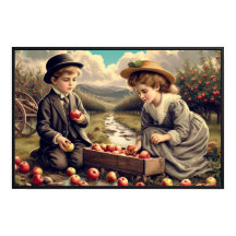 ヴィンテージApple Harvest Childrenポスター
