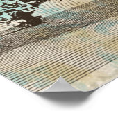 * ヴィンテージAR23女ビクトリアン花アールヌーボー ポスター (角)