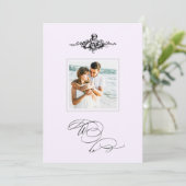 *~*ヴィンテージAR6 Cherub写真QR RSVP 結婚 招待状 (スタンド正面)