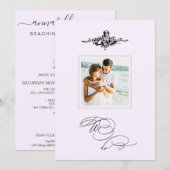 *~*ヴィンテージAR6 Cherub写真QR RSVP 結婚 招待状 (正面/裏面)